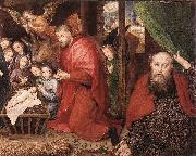 GOES, Hugo van der Adoration of the Shepherds (detail) sg oil painting